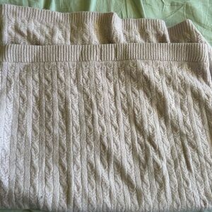 Lilac Cable Knit Midi Skirt